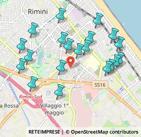 Mappa Via Filippo Turati, 47923 Rimini RN, Italia (1.043)