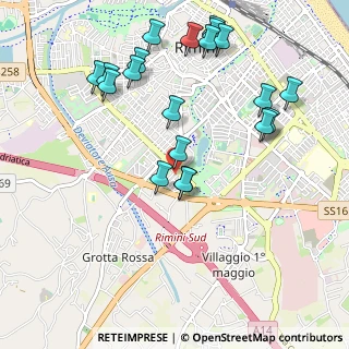 Mappa Viale Euterpe, 47900 Rimini RN, Italia (1.134)