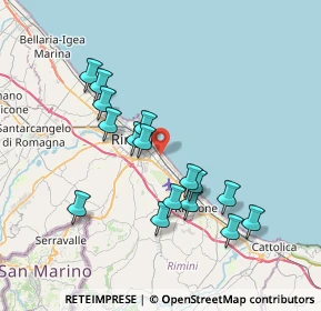 Mappa Viale San Francesco, 47923 Bellariva RN, Italia (7.04438)