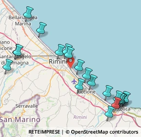 Mappa Viale San Francesco, 47923 Bellariva RN, Italia (10.0015)