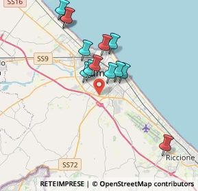 Mappa Via Pomposa, 47923 Rimini RN, Italia (3.46231)