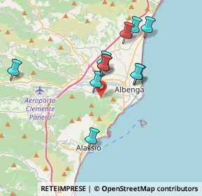 Mappa Via alla Costa, 17031 Albenga SV, Italia (4.72286)