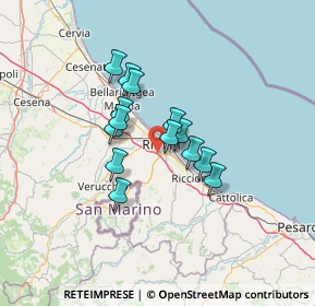 Mappa Autostrada Adriatica, 47923 Rimini RN, Italia (9.63)