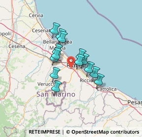 Mappa A14, 47923 Rimini RN, Italia (9.57071)