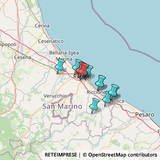 Mappa Via Marte, 47923 Rimini RN, Italia (7.85077)