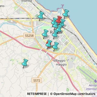 Mappa Via Marte, 47923 Rimini RN, Italia (1.715)