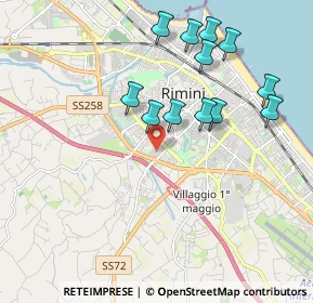 Mappa Via Marte, 47923 Rimini RN, Italia (1.975)