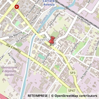 Mappa Via Massa Avenza Cavaiola, 38, 54033 Carrara, Massa-Carrara (Toscana)