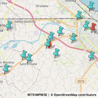 Mappa Via Montalbano, 47923 Rimini RN, Italia (2.78429)