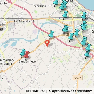 Mappa Via Montalbano, 47923 Rimini RN, Italia (3.091)