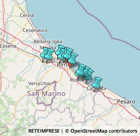 Mappa Via Guido Mazzoni, 47924 Rimini RN, Italia (7.42917)