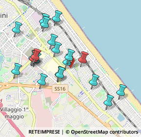 Mappa Via Guido Mazzoni, 47924 Rimini RN, Italia (0.9835)