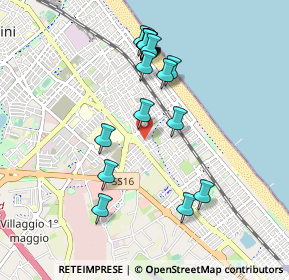 Mappa Via Guido Mazzoni, 47924 Rimini RN, Italia (0.9555)