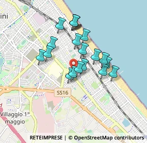 Mappa Via Guido Mazzoni, 47924 Rimini RN, Italia (0.7385)