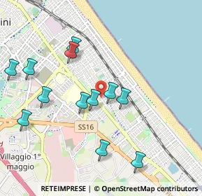 Mappa Via Guido Mazzoni, 47924 Rimini RN, Italia (1.04583)