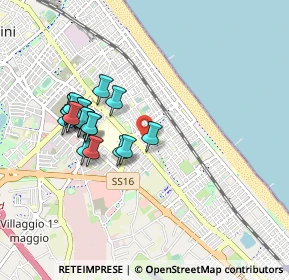 Mappa Via Guido Mazzoni, 47924 Rimini RN, Italia (0.866)