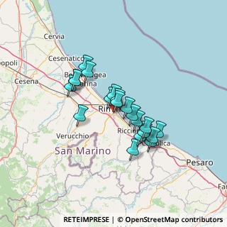 Mappa Via dei Partigiani, 47923 Rimini RN, Italia (10.448)