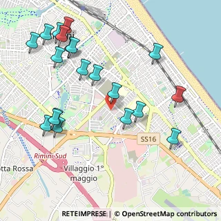 Mappa Via dei Partigiani, 47923 Rimini RN, Italia (1.2265)