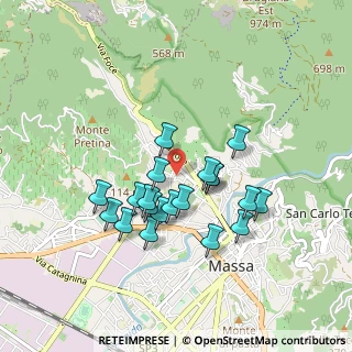 Mappa Via Vicinale Vignareggio, 54100 Massa MS, Italia (0.773)