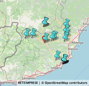 Mappa 18026 Pieve di Teco IM, Italia (14.387)