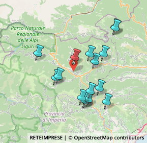 Mappa 18026 Pieve di Teco IM, Italia (7.10563)