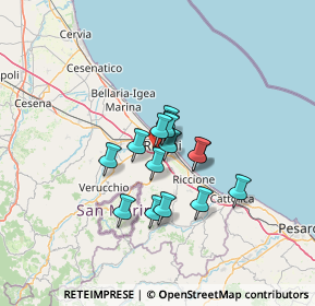 Mappa 47923 Rimini RN, Italia (8.73667)