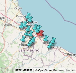 Mappa 47923 Rimini RN, Italia (9.9745)