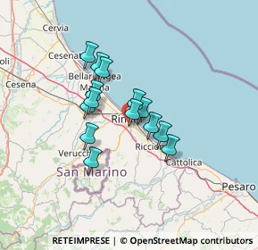 Mappa Via Lorenzo Mascheroni, 47923 Rimini RN, Italia (9.75857)