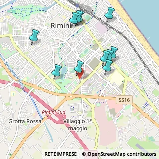 Mappa Via Lorenzo Mascheroni, 47923 Rimini RN, Italia (1.07545)