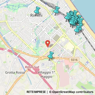 Mappa Via Lorenzo Mascheroni, 47923 Rimini RN, Italia (1.5115)