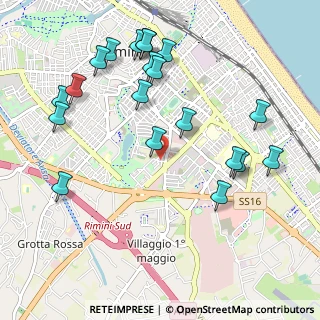 Mappa Via Lorenzo Mascheroni, 47923 Rimini RN, Italia (1.179)