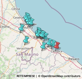 Mappa Via Giuseppe Gioacchino Belli, 47924 Rimini RN, Italia (9.46611)