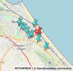 Mappa Via Sebastiano Satta, 47924 Rimini RN, Italia (1.30091)