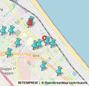 Mappa Via Sebastiano Satta, 47924 Rimini RN, Italia (1.08167)