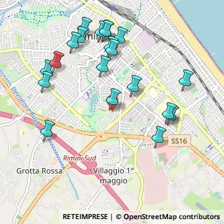 Mappa Via Giovanni Battista Casti, 47923 Rimini RN, Italia (1.1725)
