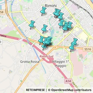 Mappa Via nuova circonvallazione n° 69 scala A, 47923 Rimini RN, Italia (0.8275)