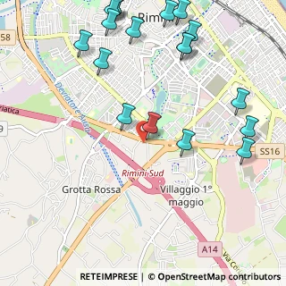 Mappa Via nuova circonvallazione n° 69 scala A, 47923 Rimini RN, Italia (1.41722)