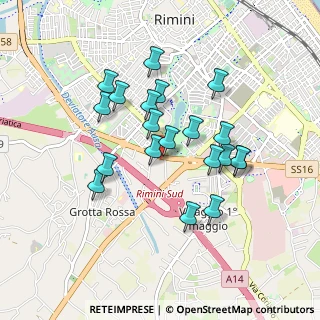 Mappa Via nuova circonvallazione n° 69 scala A, 47923 Rimini RN, Italia (0.8025)