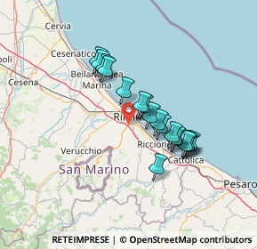 Mappa Via nuova circonvallazione n° 69 scala A, 47923 Rimini RN, Italia (11.17167)
