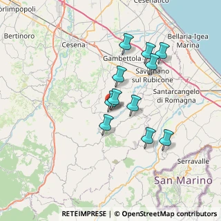 Mappa Via Aldo Moro, 47020 Roncofreddo FC, Italia (6.14091)