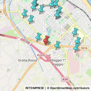 Mappa Strada Statale Adriatica, 47923 Rimini RN, Italia (1.40833)