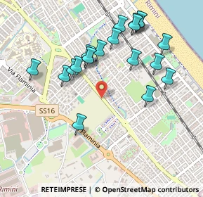 Mappa Via Giuseppe Melucci, 47924 Rimini RN, Italia (0.5115)