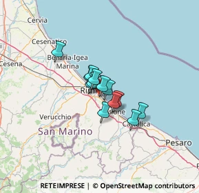 Mappa Via Giuseppe Melucci, 47924 Rimini RN, Italia (7.07308)