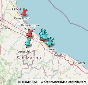 Mappa Via Giuseppe Melucci, 47924 Rimini RN, Italia (8.46455)