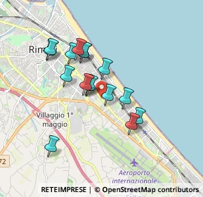 Mappa Via Giuseppe Melucci, 47924 Rimini RN, Italia (1.50438)