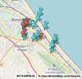Mappa Via Giuseppe Melucci, 47924 Rimini RN, Italia (1.5425)