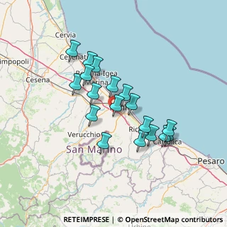 Mappa Casetti, 47923 Rimini RN, Italia (11.95556)