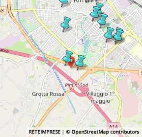 Mappa Via Pomposa, 47924 Rimini RN, Italia (1.285)