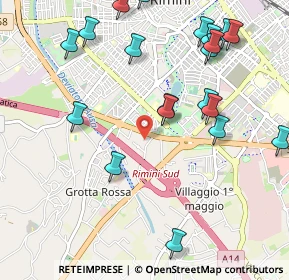Mappa Via Pomposa, 47924 Rimini RN, Italia (1.2505)