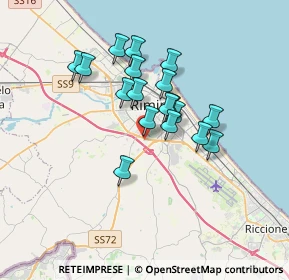 Mappa Via Pomposa, 47924 Rimini RN, Italia (2.75389)